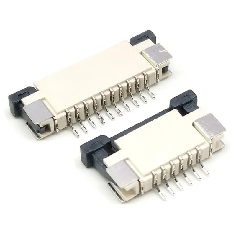 10pcs FFC FPC Connector 1.0mm 4 Pin 6 8 9 10 12 14 16 18 20 22 24 26 30P Top Contact Right Angle SMD / SMT ZIF Peaceful Pleasures Health and Wellness
