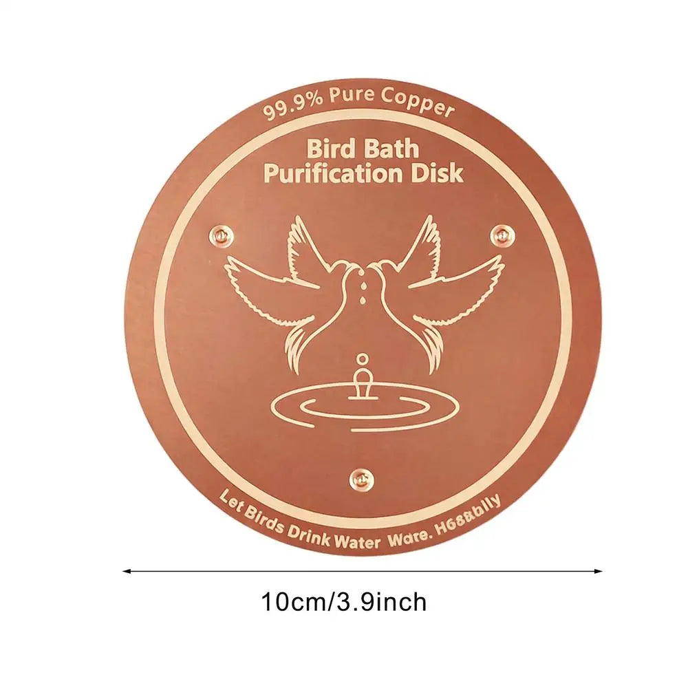 Bird Bath Copper Disk – Natural Water Purifier for Garden