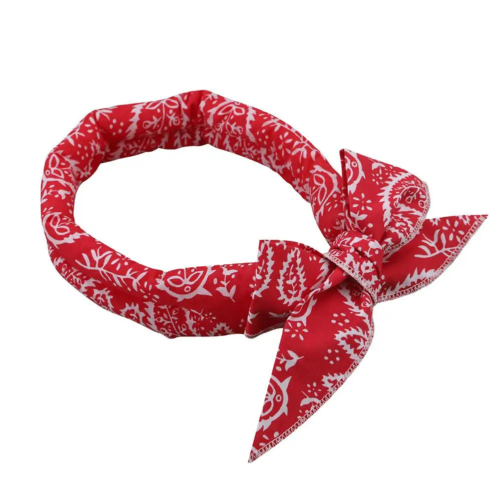 Dog Cooling Collar Summer Pet Cat Dog Ice Scarf Animal People Outdoor Sports Headband Towel Wristband Dog Bibs Pet Dog Supplies Peaceful Pleasures Health and Wellness Red