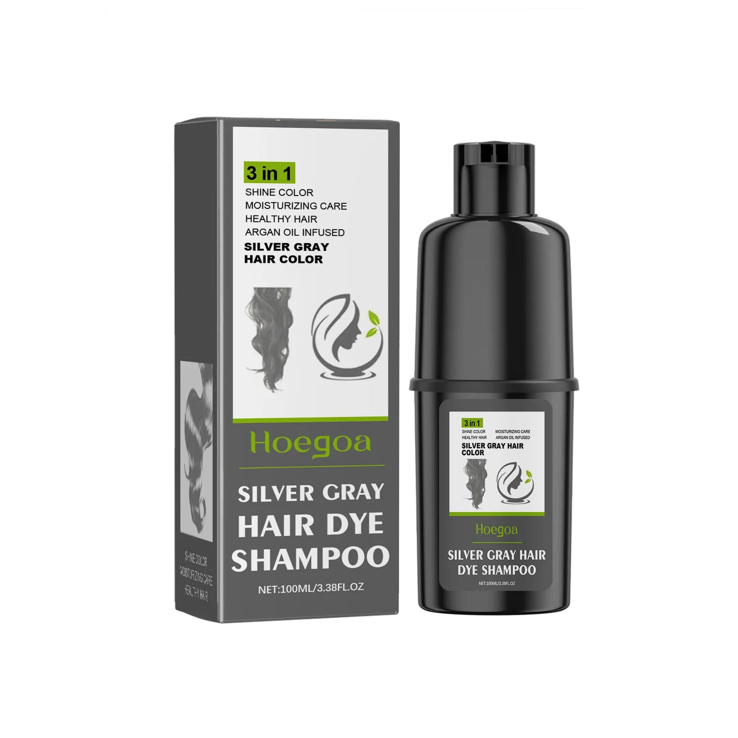 3 In 1 Hair Coloring Shampoo Natural Nourish Black Purple Hair Dye For Men Women Non Irritating Repair Fashion Hair Styling Tool Peaceful Pleasures Health and Wellness 100ml Boxed 3