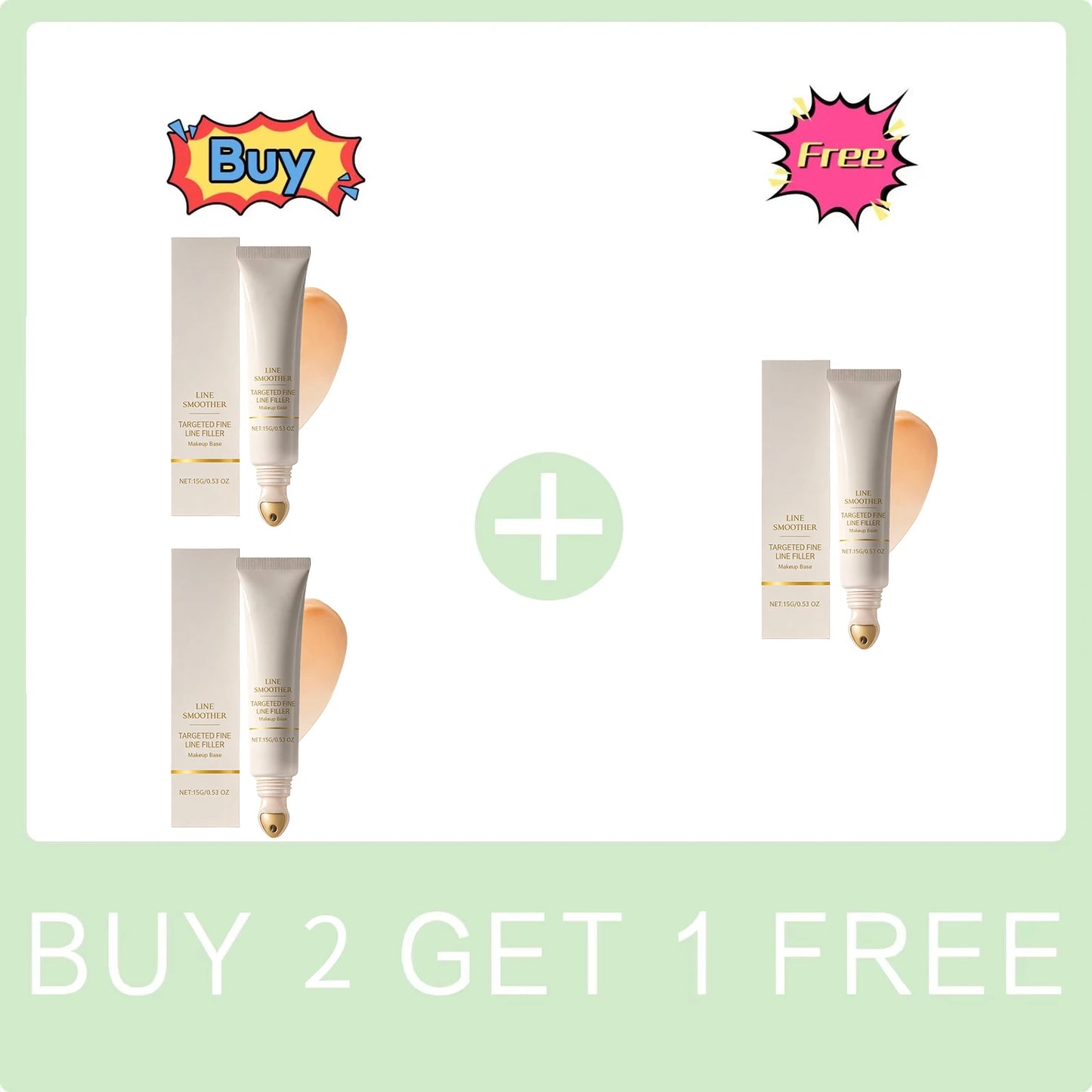 Line Smoother Hydrating Primer for Makeup Even Tone Lightweight & Non-sticky Invisible Pores Antioxidant Makeup Base Moisturizer Peaceful Pleasures Health and Wellness Buy 2 Get 1 Free