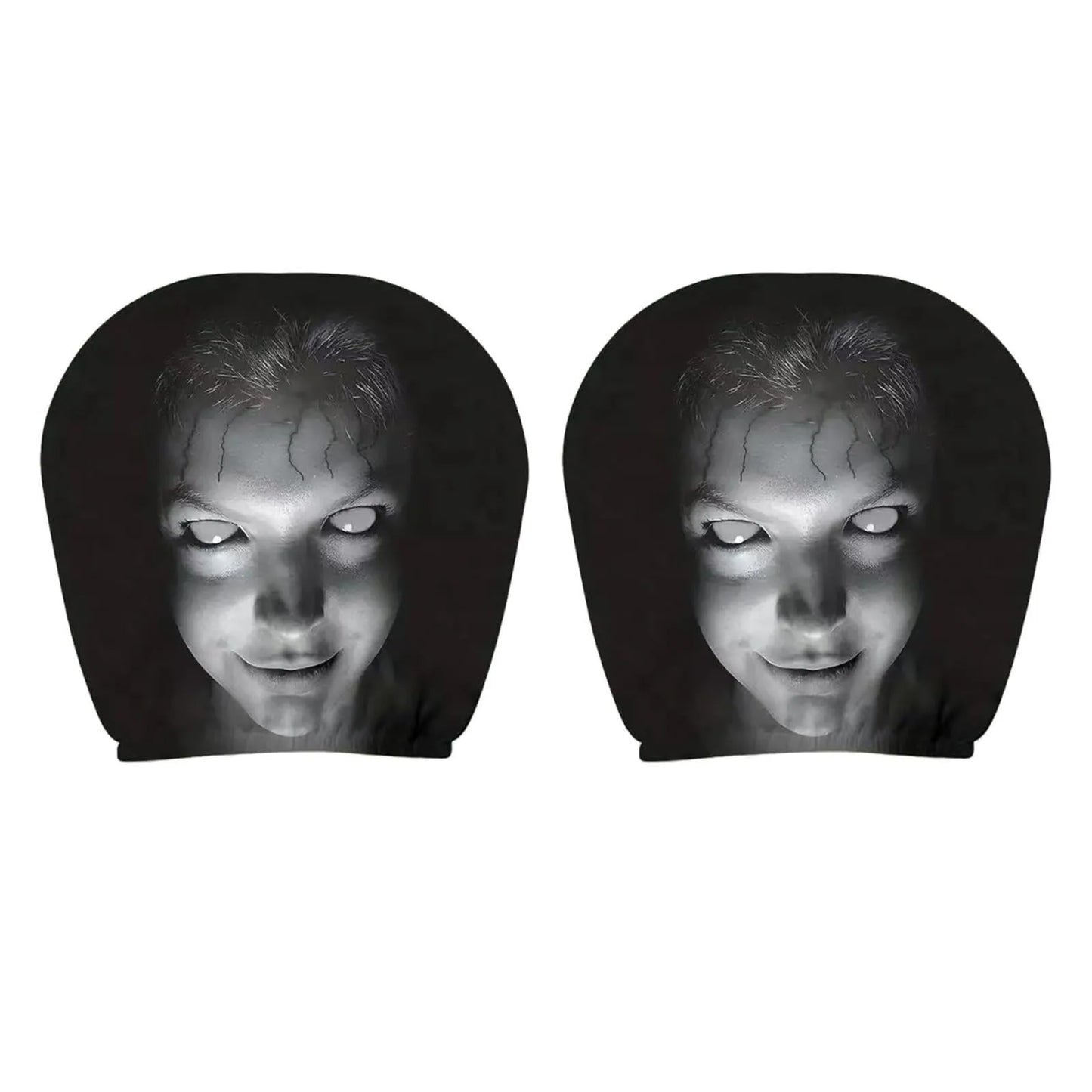 2Pcs Car Print Headrest Cover Lightweight Seat Headrest Protector Washable Stylish Interior Decor for Daily Humorous Decorations Peaceful Pleasures Health and Wellness B 2PC