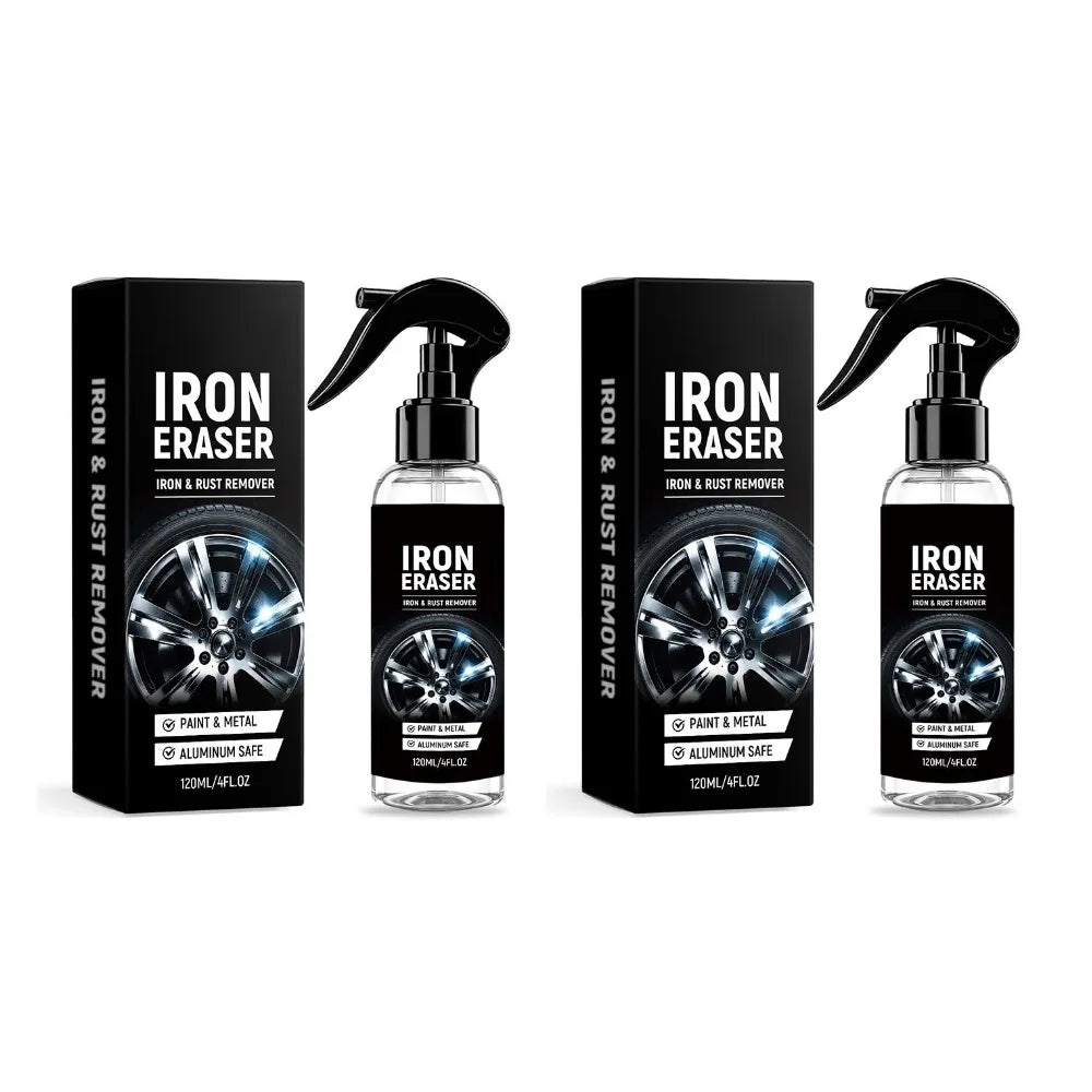 Cleaning Decontamination Descaling Renewing Paint Metal Safe Iron Eraser 120ml Tire Iron Rust Cleaning Agent Car Rust Remover Peaceful Pleasures Health and Wellness 2pcs