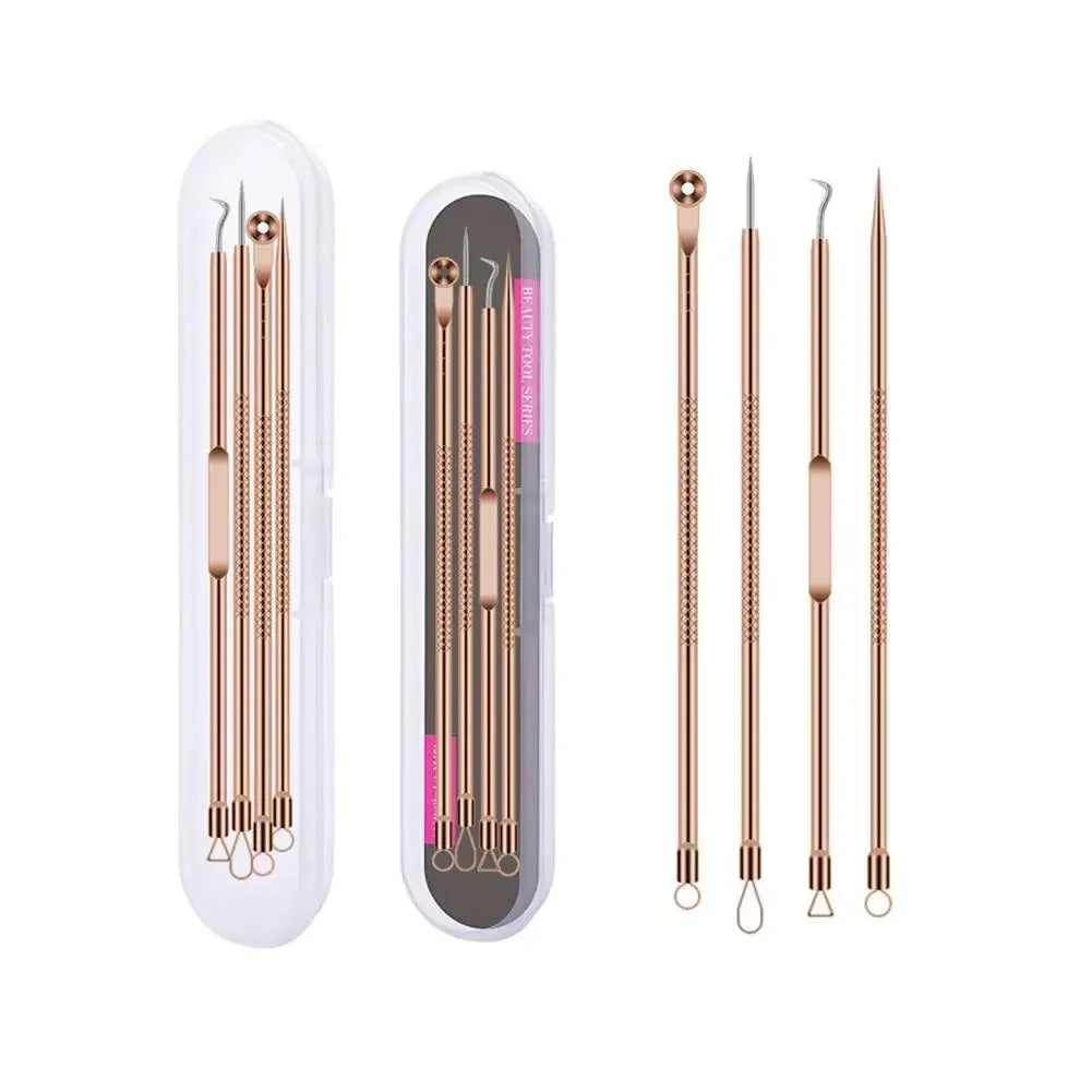4-Piece Blackhead Remover Tool Set – Stainless Steel Peaceful Pleasures Health and Wellness C