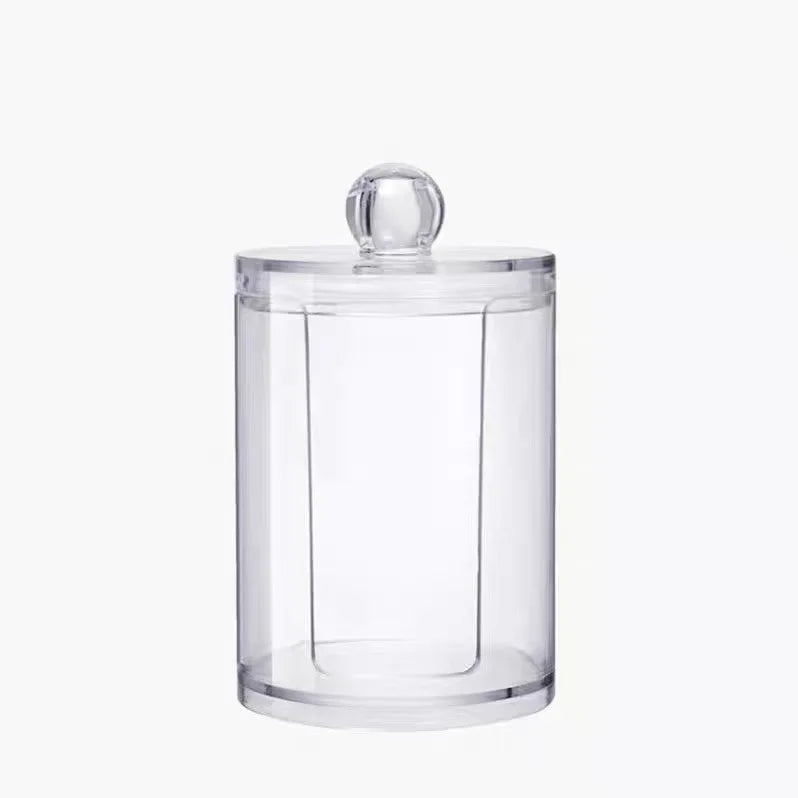 Acrylic Makeup Organizer – Cotton Swab & Pad Storage Box