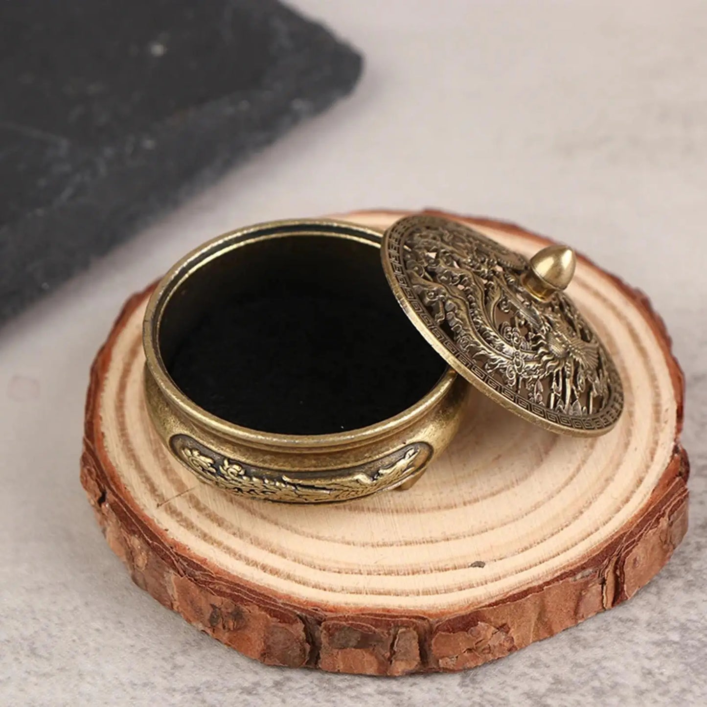 Incense Coil & Cone Burner with Detachable Lid | Desktop Décor