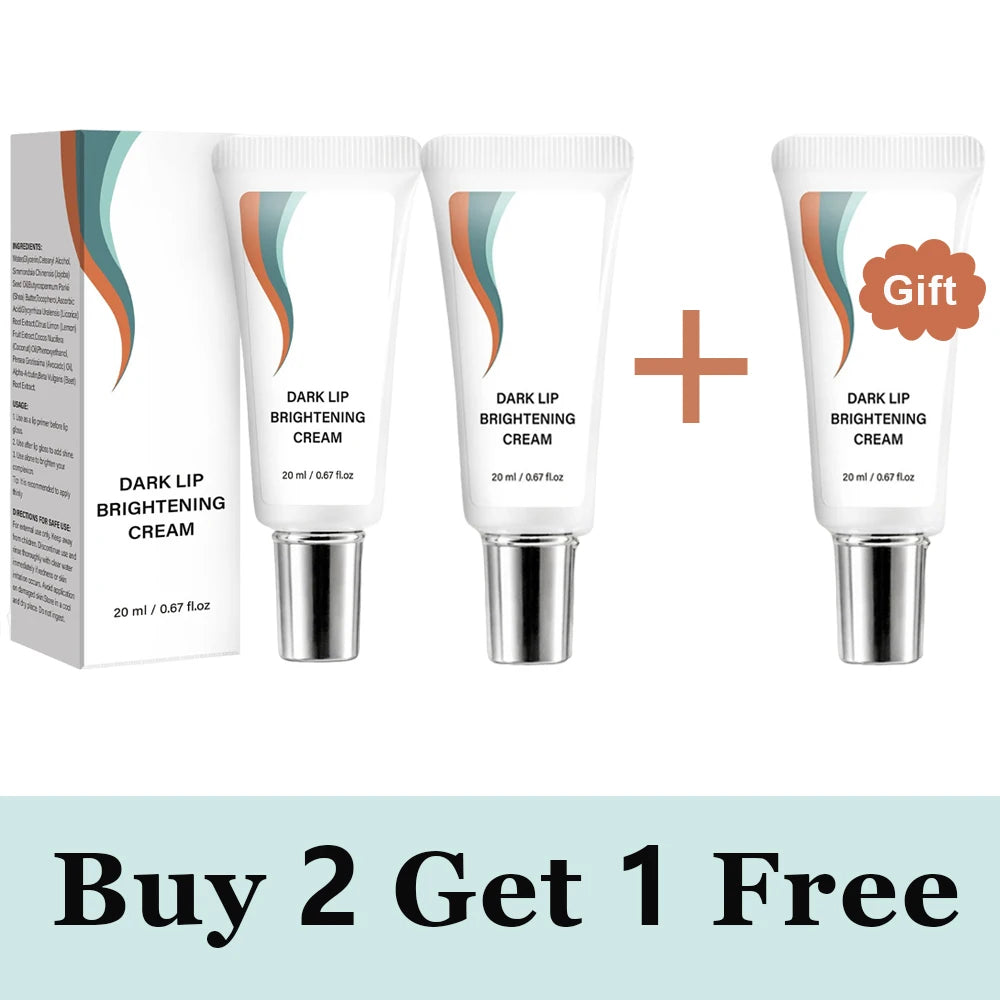 Dark Lip Brightening Cream 20ml/0.67fl oz Gentle Hydrating Lip Care Balm Unisex Lip Primer Lip Tone Enhancer Moisturizing Daily Peaceful Pleasures Health and Wellness 3PCS