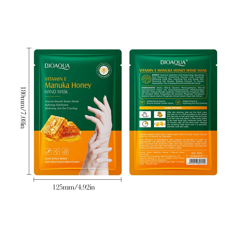 BIOAQUA Honey Hand Mask 10 Pairs – Moisturizing & Anti-Aging