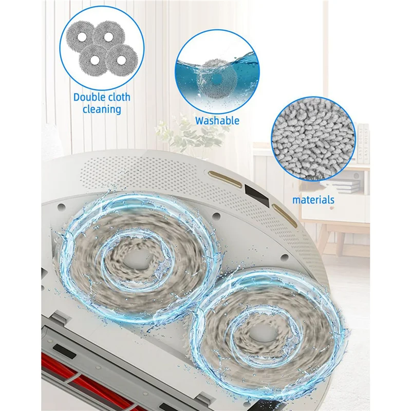 A36T-2 Set For Roborock Q Revo PRO/Q Revo S/Q Revo Maxv Robot Vacuum Parts Main Side Brush Hepa Filter Mop Cloth Dust Bags Peaceful Pleasures Health and Wellness