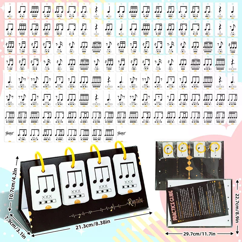 72-Piece Music Flashcards – Notes, Rhythm & Instruments