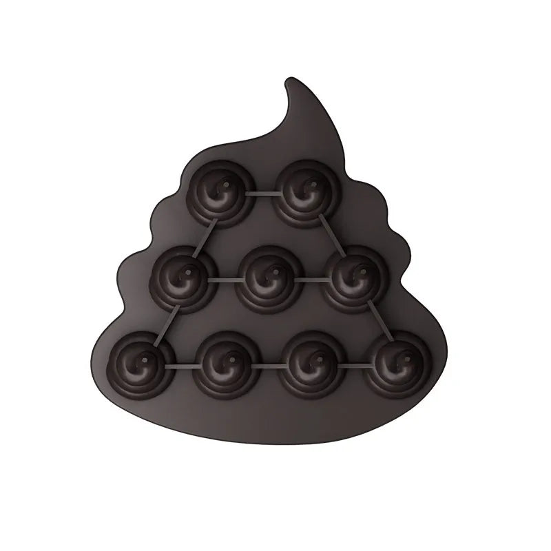 Funny Spoof Silicone Ice Cube Chocolate confectionery Tray Mold Whiskey silicone ice tray Spoof Funny Fecal shape ice box Peaceful Pleasures Health and Wellness grey