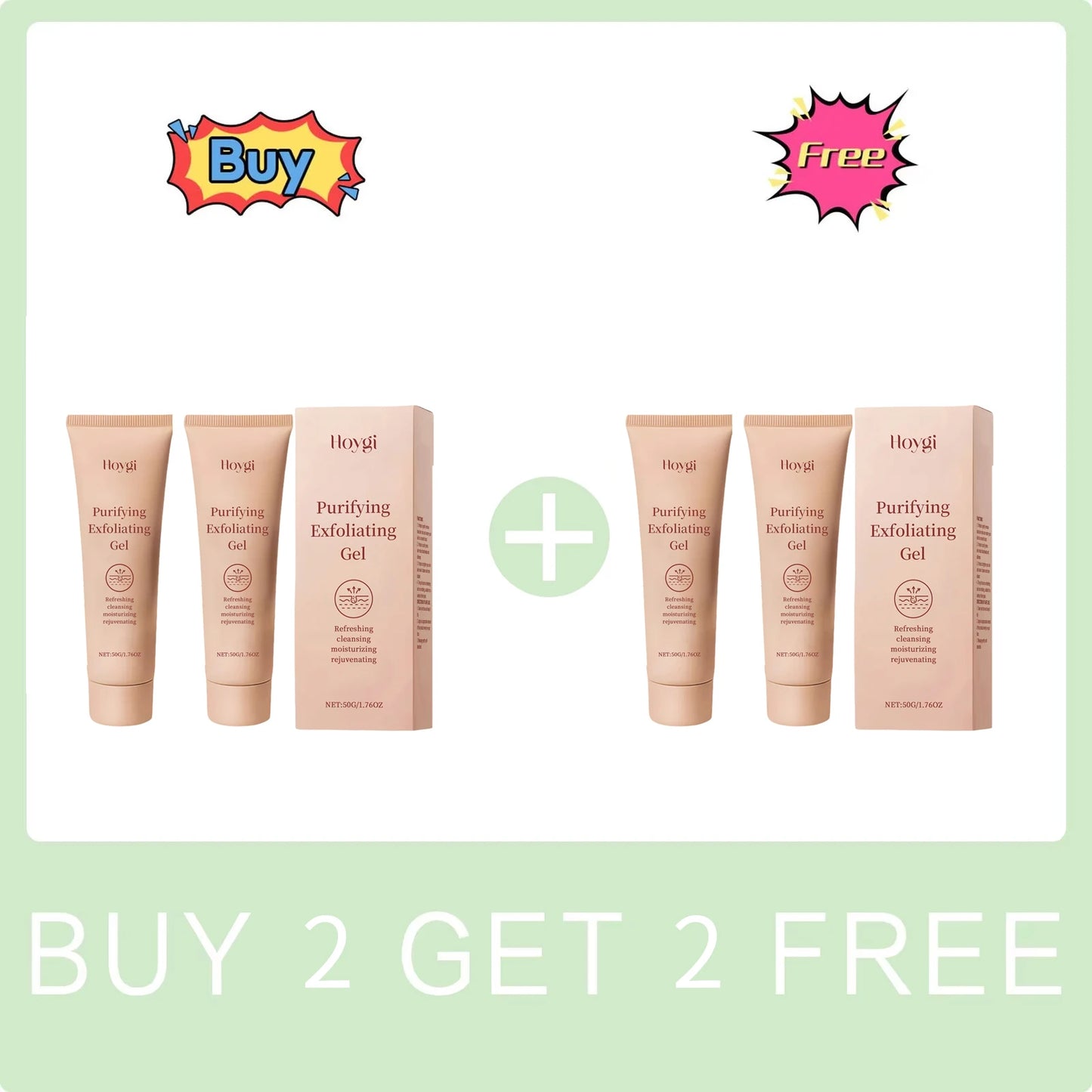 Purifying Exfoliating Gel Dead Skin Remover Oil Control Deep Cleansing Pores Shrinking Tender Face Brighten Nourish Skin Care Peaceful Pleasures Health and Wellness Buy 2 Get 2 Free