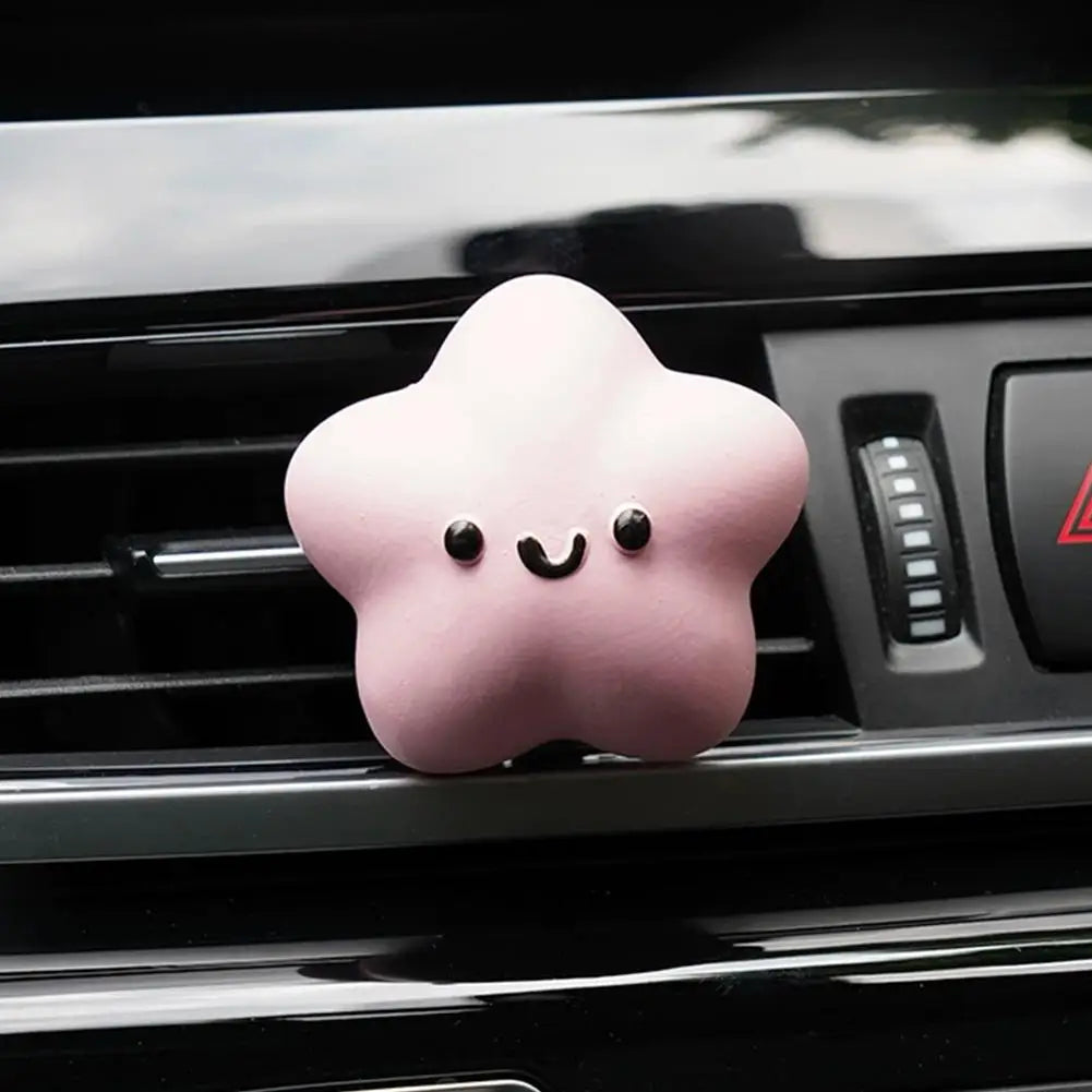 Lucky Star Car Air Vent Clip Cute Cloud Aromatherapy Diffuser StoneCar Interior Decor Ornament For Women Gifts Peaceful Pleasures Health and Wellness M Pink Star
