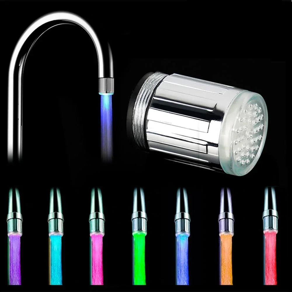 LED Colour-Changing Faucet Aerator | 3-Colour Glow Tap Nozzle