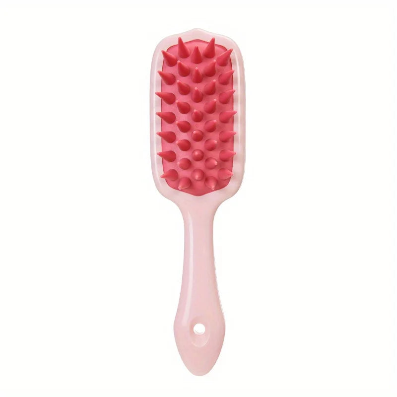 Silicone Shampoo Brush & Scalp Massager with Extended Comb