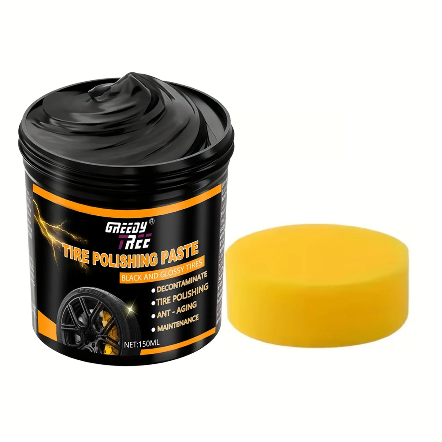 Tire & Plastic Restorer Cream – Deep Black Shine & UV Guard