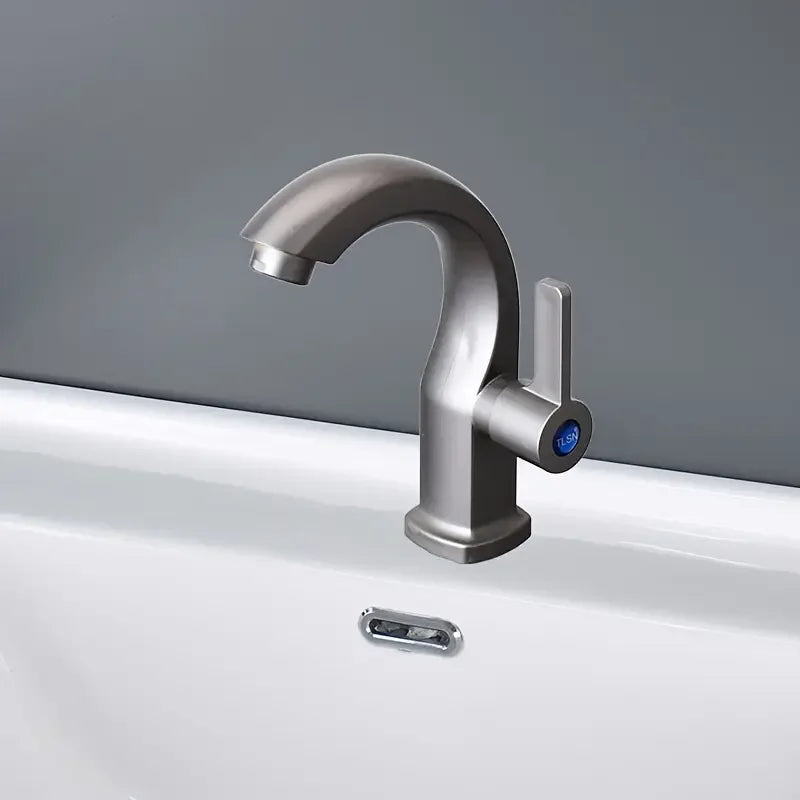 Matte Black Single Hole Bathroom Faucet with Side Spray