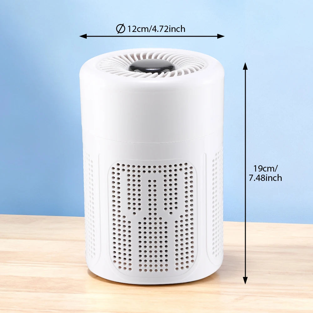 Mini Desktop Air Purifier Negative Ion HEPA Filter Air Cleaner with Fragrance Tablet Home Car Purifiers Air Eliminates Odors Pet Peaceful Pleasures Health and Wellness