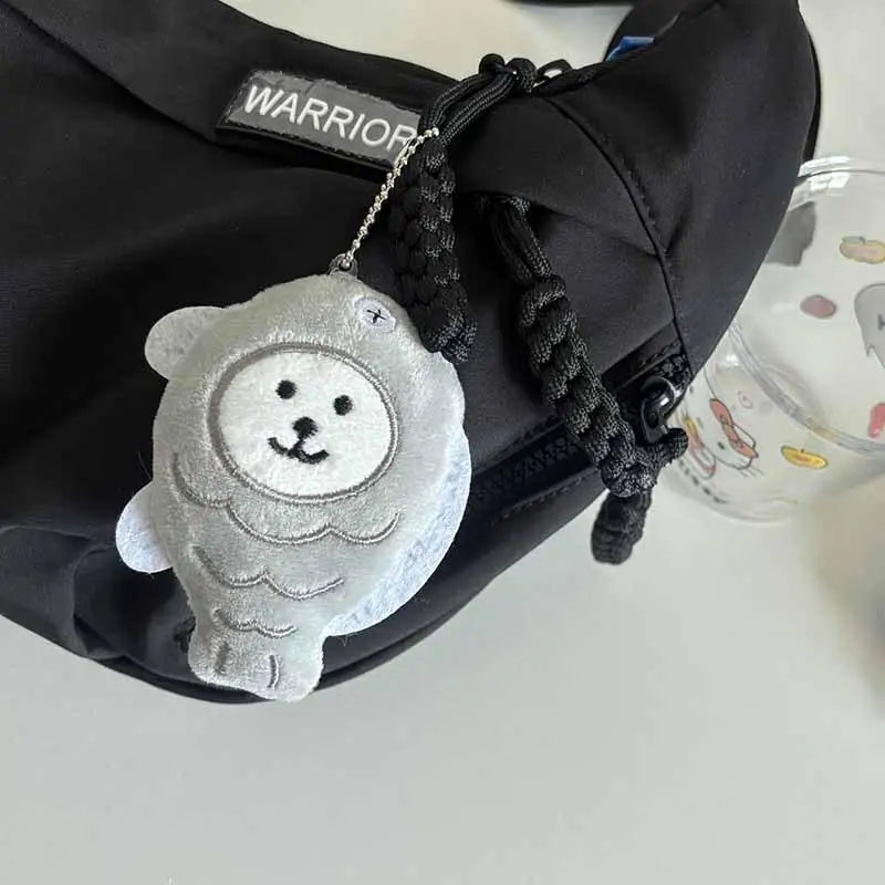 Cute Plush Fish Bear Keychain – Cartoon Doll Bag Charm Gift