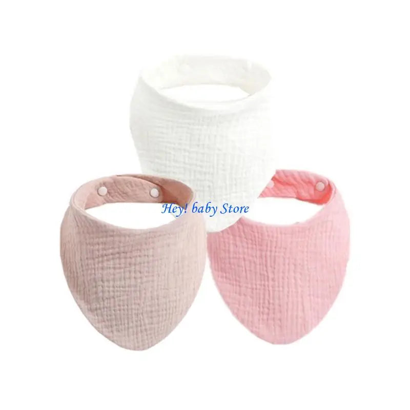 3-Pack Baby Drool Bibs | Soft Cotton Burp Cloths for Newborns