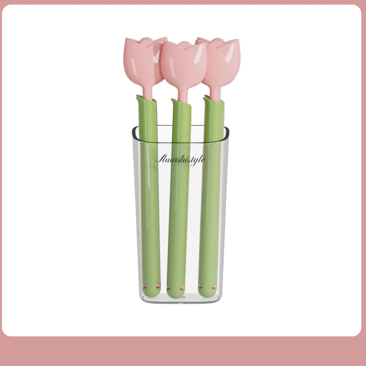 5pcs/set Tulip Sealing Clips with a Storage Box Packaging Clip Storage Box Snack Bag Sealed Moisture-proof Sealing Clip Peaceful Pleasures Health and Wellness Pink