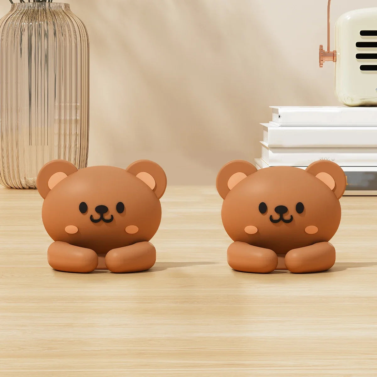 Desktop Multifunctional Winding Device Mouse Cable Headphone Cable Data Cable Holder Nail Free Seamless Silicone Cable Organizer Peaceful Pleasures Health and Wellness Bear Style 2pcs