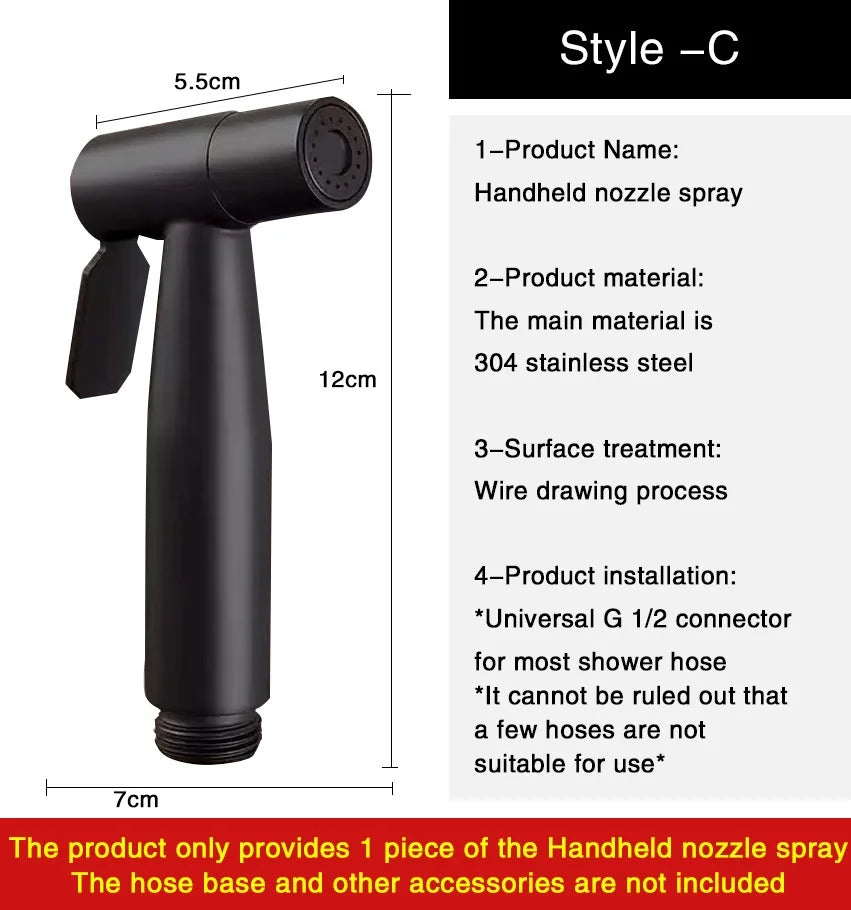 Handheld Bidet Sprayer Head – Self-Cleaning Shattaf Spray