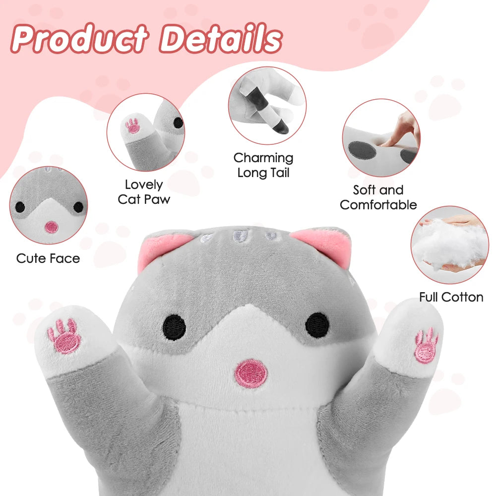 USB Charging Heated Plush Cute Cat Throwing Pillow Electric Heating Pad For Period Cramps Menstrual Waist Warming Heating Pad Peaceful Pleasures Health and Wellness