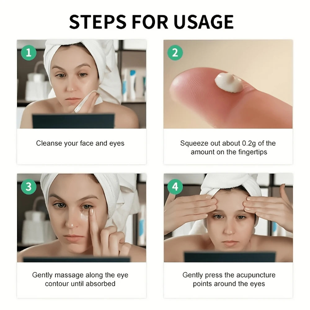 SUYARUN Anti-Aging Eye Cream Niacinamide & Plant Squalane Dark Circle Treatment, Wrinkles Reduction, Hydrating Care.-Glass Jar- Peaceful Pleasures Health and Wellness