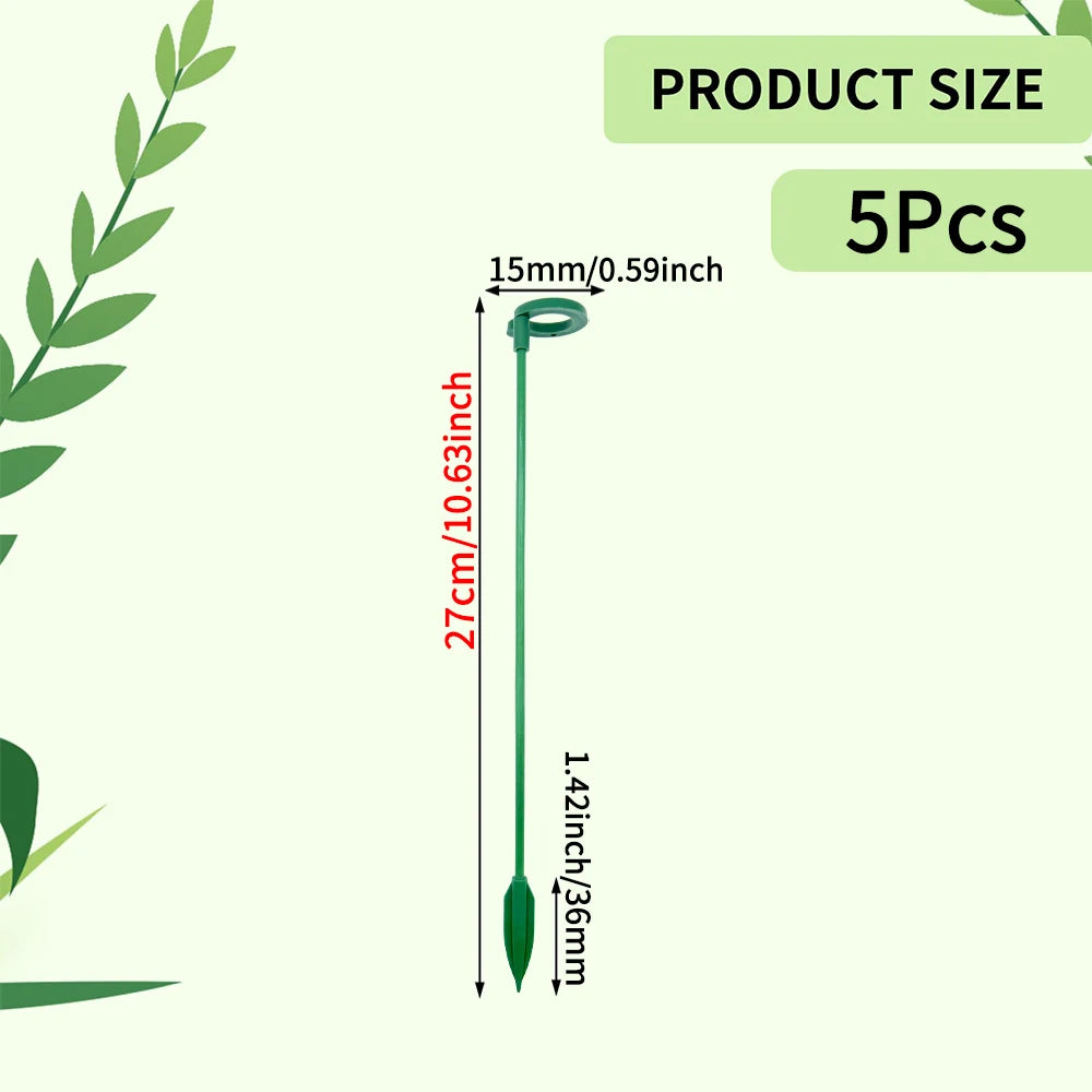 5/10PCS Plant Supports Stand Butterflies Orchid Flower Potted Fixing Rods Reusable Vegetable Protection Fixing Tool Gardening Su Peaceful Pleasures Health and Wellness 27cm-5pcs