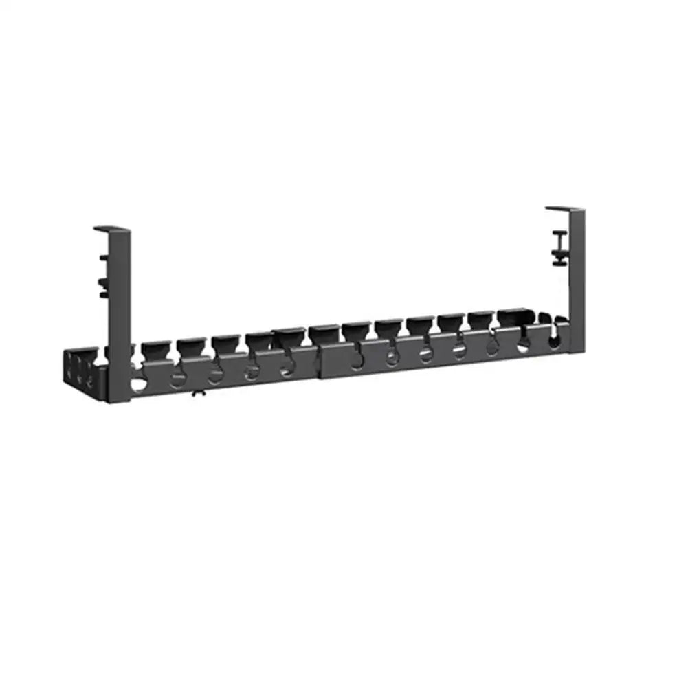 No-Drill Under-Desk Cable Management Tray | Retractable Metal