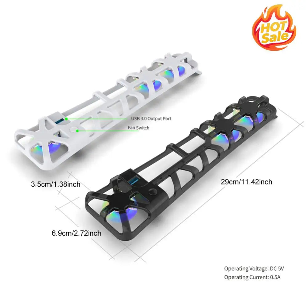 PS5 Pro Cooling Fan – RGB Lighting, USB 3.0 & Temperature Control