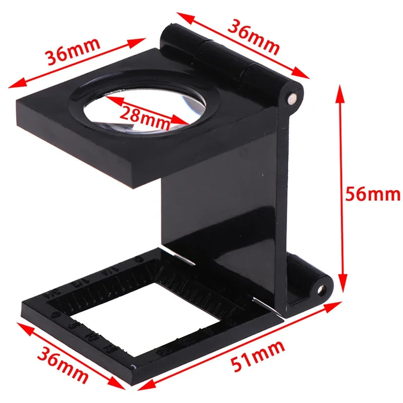 10X Folding Loupe Magnifier 28mm with Scale | Textile & Jewelry Folding Loupe Magnifier Peaceful Pleasures Health and Wellness