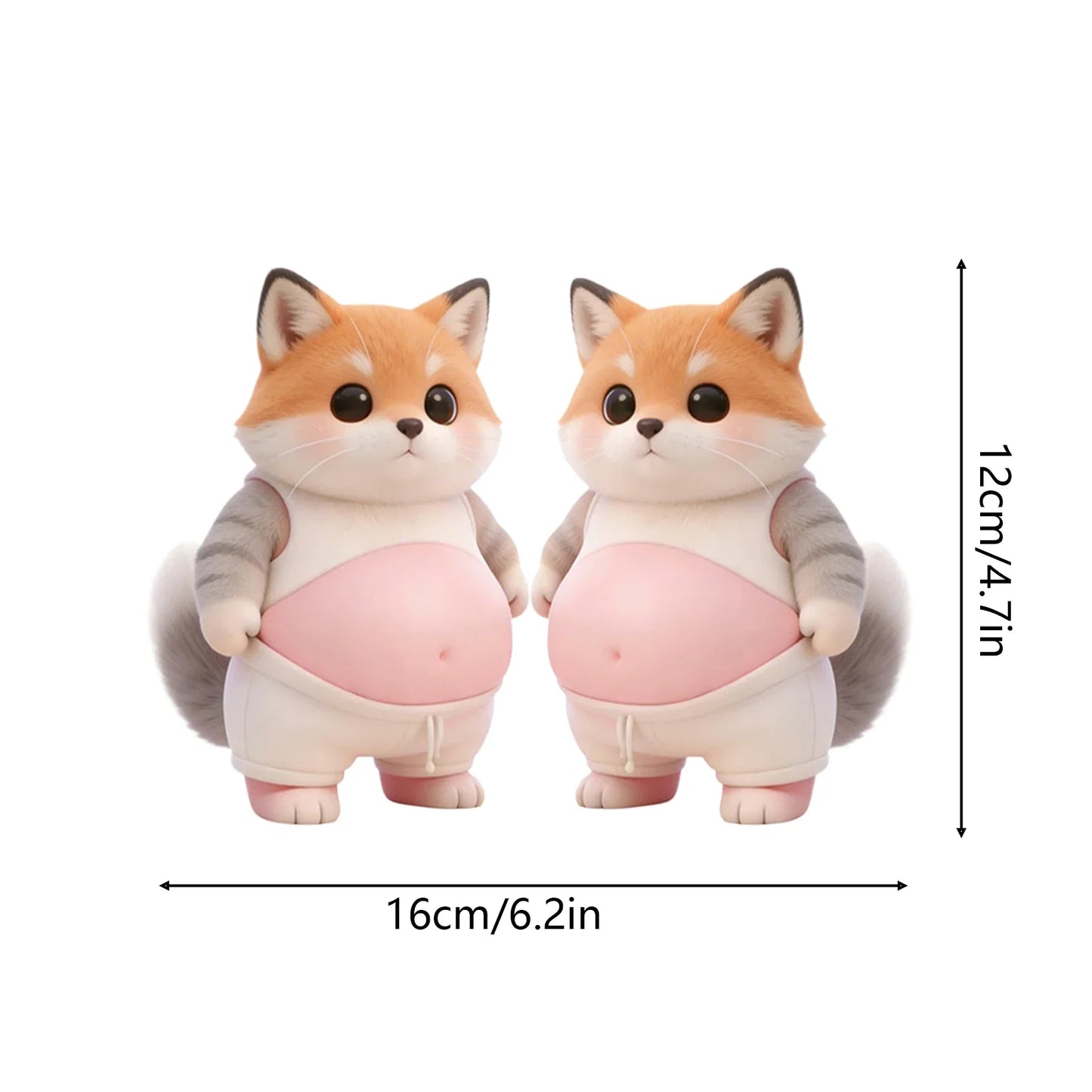 3D Puppy Cartoon Stickers – Squeezable PVC Decals, 2-Pack