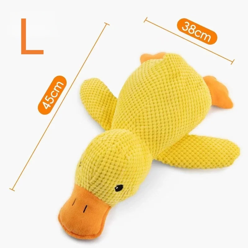 Yellow Duck Chew Toy for Dogs & Cats | Quacking Plush Toy