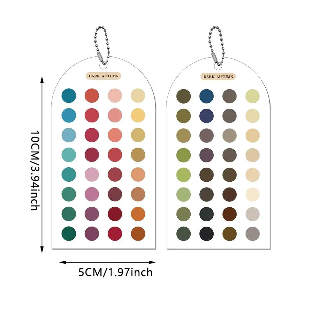 Color Analysis Cards – Double-Sided Acrylic Seasonal Palette 2pc Color Analysis Tool Peaceful Pleasures Health and Wellness C