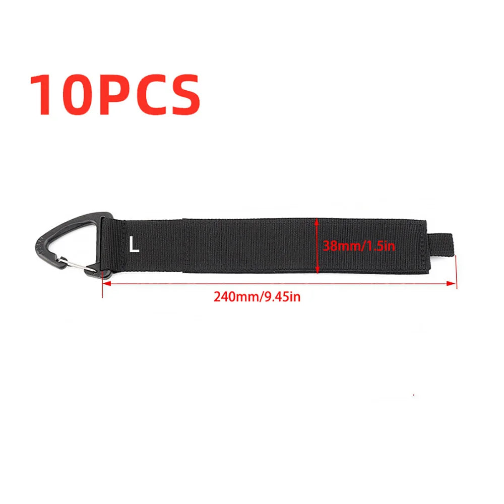 Heavy Duty Nylon Cord Storage Straps with Carabiner S/M/L