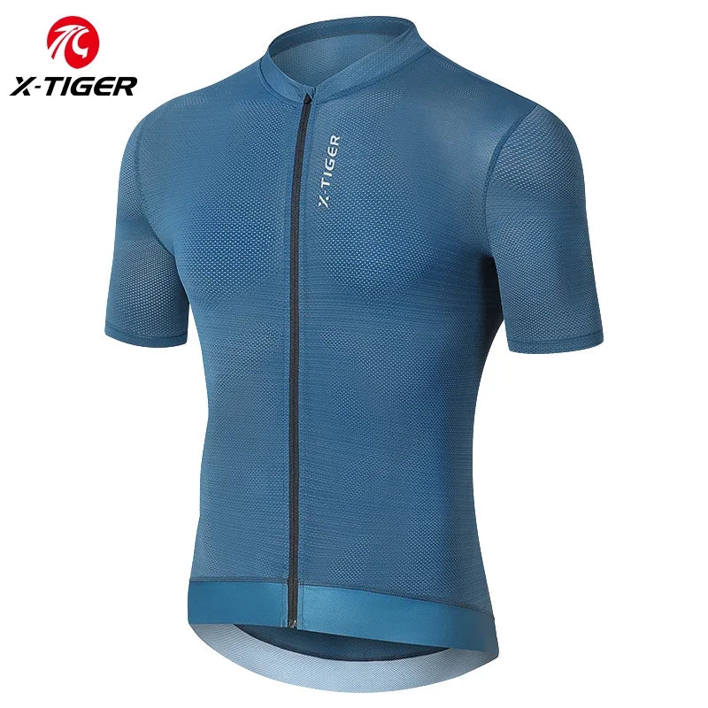 X-TIGER Men's Cycling Jersey Short Sleeve SPF 50 MTB Road Bike