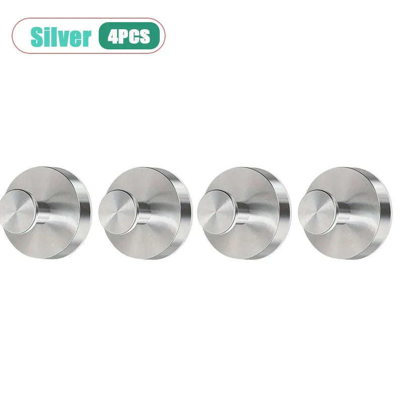 Stainless Steel Suction Cup Hooks | Waterproof Punch-Free Bathroom