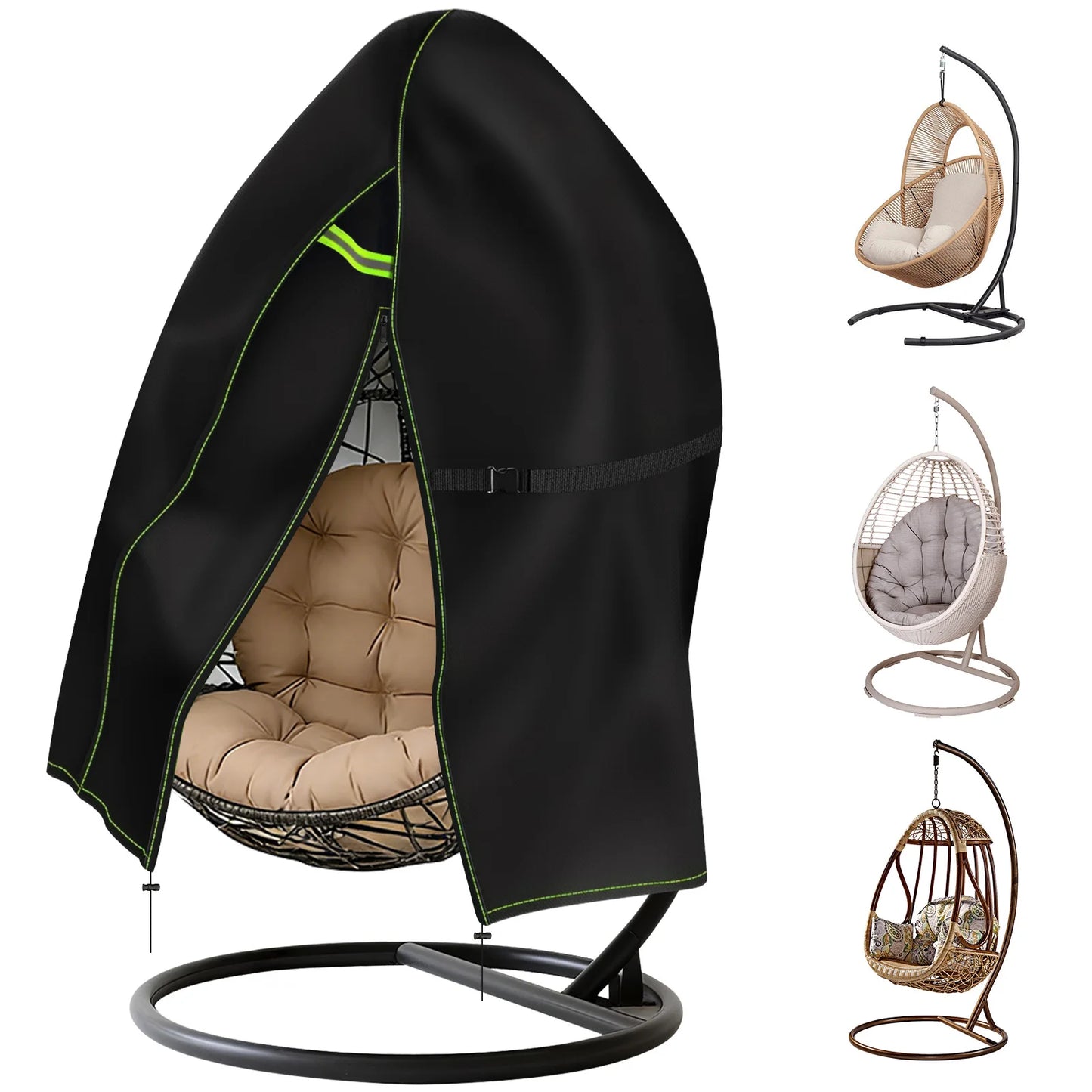 Waterproof Egg Chair Cover | UV & Windproof with Zipper
