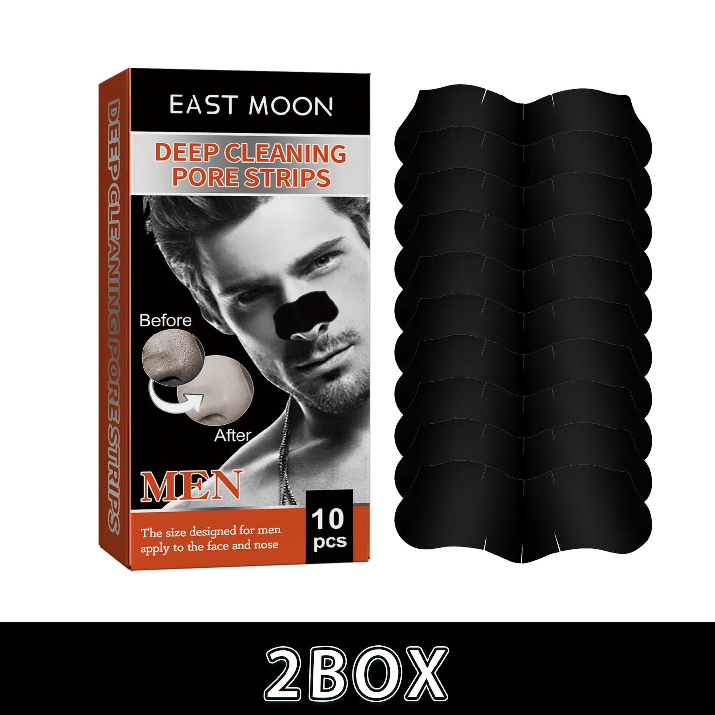 Men's Bamboo Charcoal Nose Strips | Deep Pore Cleansing 10pk