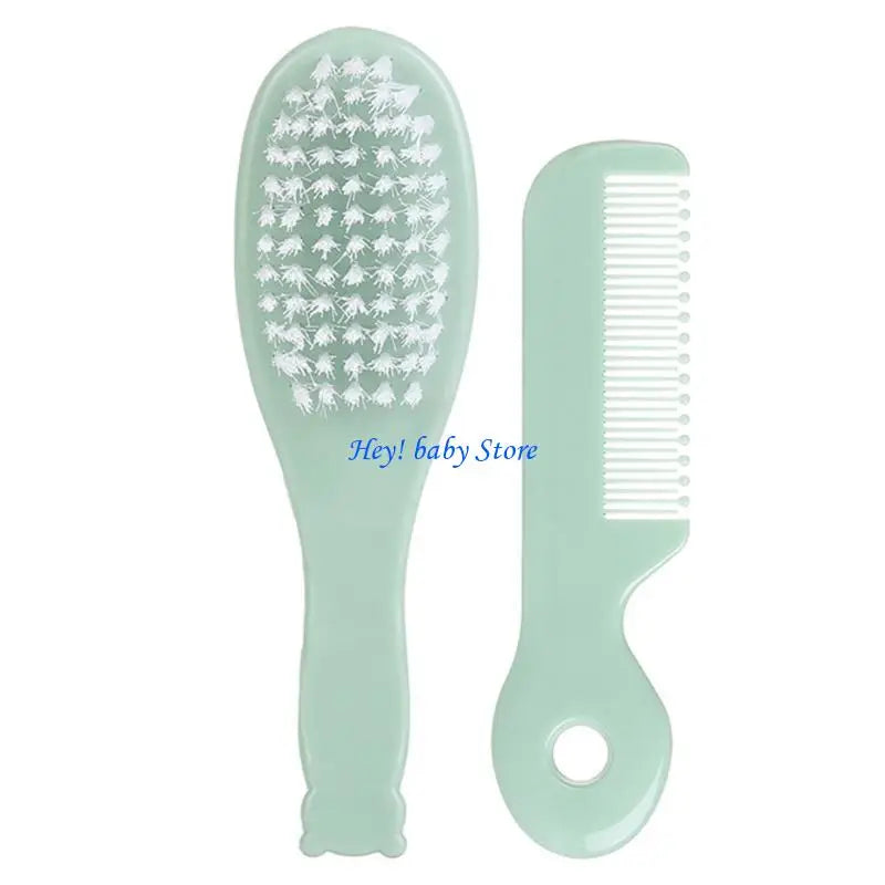 Baby Hair Brush & Comb Set – Cradle Cap Scalp Massage Newborn