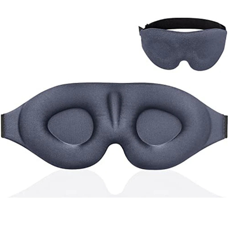 Eye Mask Blindfold For Unisex Soft Tiredness Relief Eye Cover Natural Sleeping Blind Eye Patch Skin Care Tool Peaceful Pleasures Health and Wellness Grey-1pcs