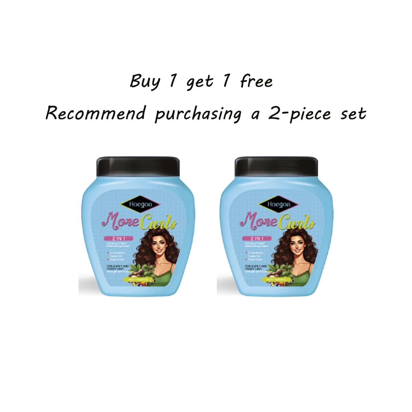 HOEGOA Leave-In Conditioner for Curly & Frizzy Hair | No Rinse