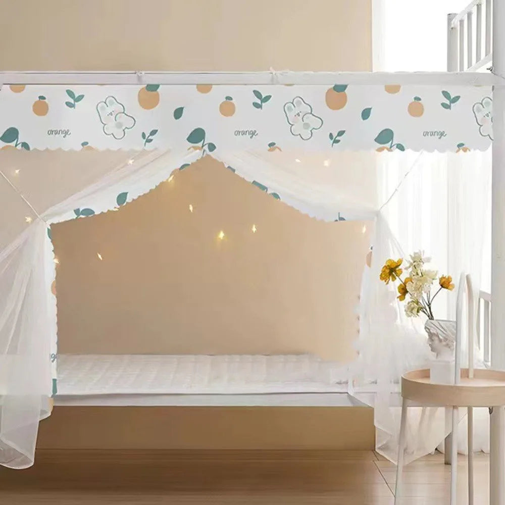 Floral Mosquito Net – Breathable Dustproof Bed Canopy Netting