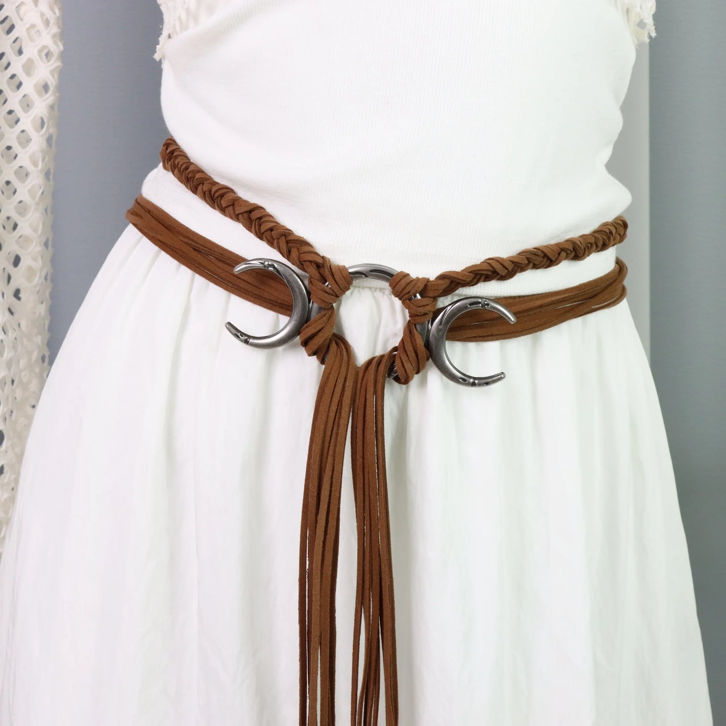 Women's Renaissance Medieval Tassel Long Rope Waistband Witch