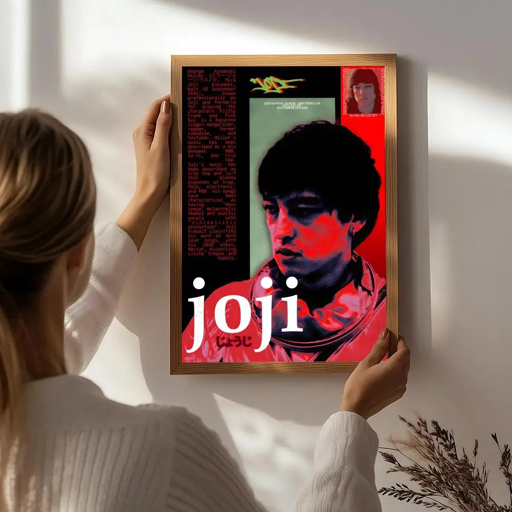 Singer J-Joji Poster HD Self Adhesive Waterproof Wall Art Ideal for Home Office Dorm Bedroom Great Gift Peaceful Pleasures Health and Wellness White1 50X70cmNoframe