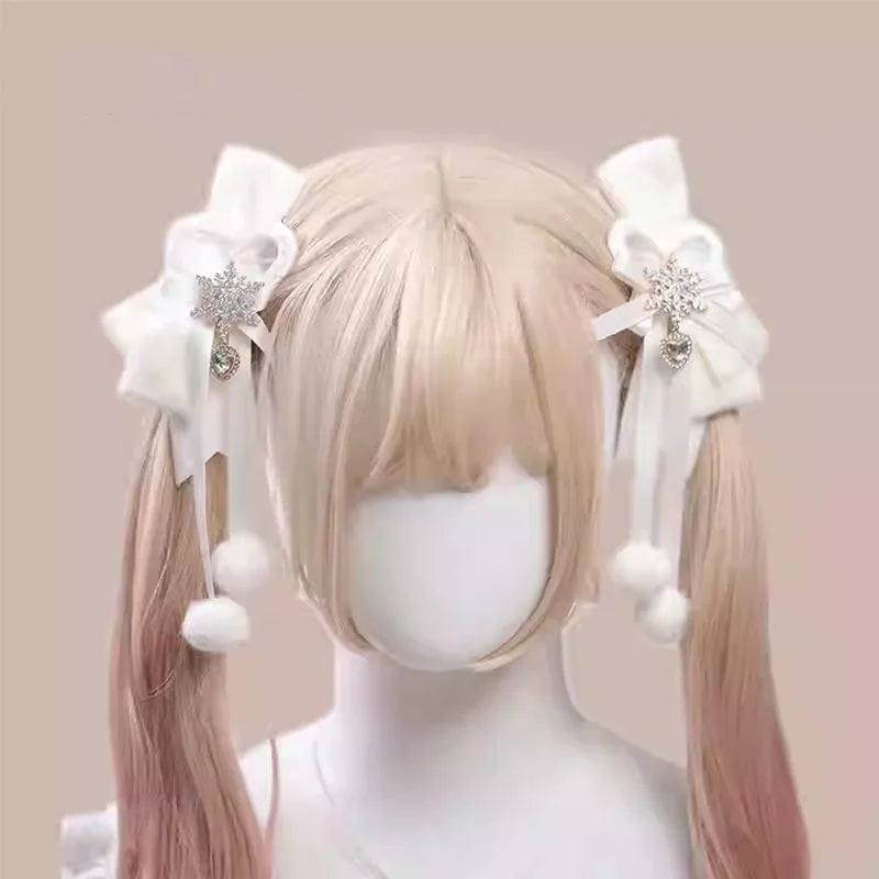 Snowflake Three-dimensional Clip Hair Accessories Women Cute Hair Ties Original Hair Clip Christmas Clip Snowflake Hairpin New Peaceful Pleasures Health and Wellness WHITE