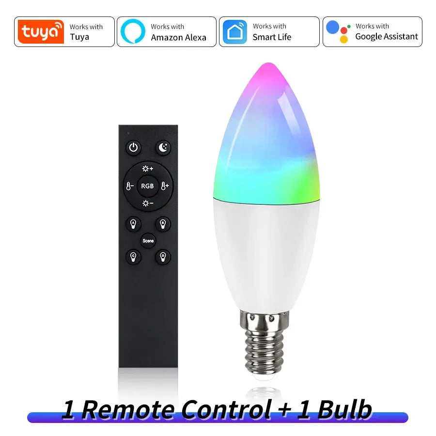 E14 WiFi Smart Candle Bulb 5W/7W/9W | Alexa & Google Home
