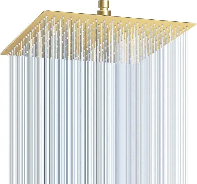 Square Rainfall Shower Head 8/10/12" – Stainless Steel High Pressure